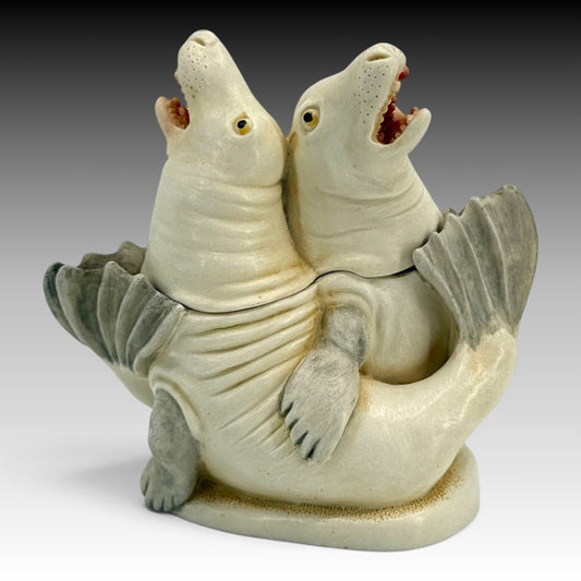 Harmony Kingdom Aria Amorosa TJES Seals Box Figurine Retired 1998