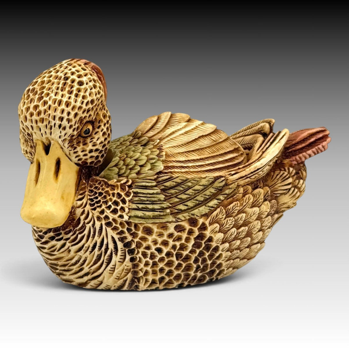 Harmony Kingdom Quiet Waters TJLDU2 Tufted Duck Box Figurine Retired