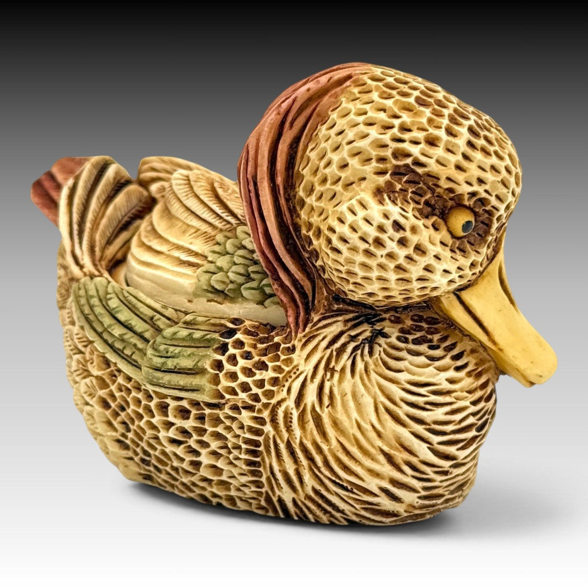 Harmony Kingdom Quiet Waters TJLDU2 Tufted Duck Box Figurine Retired