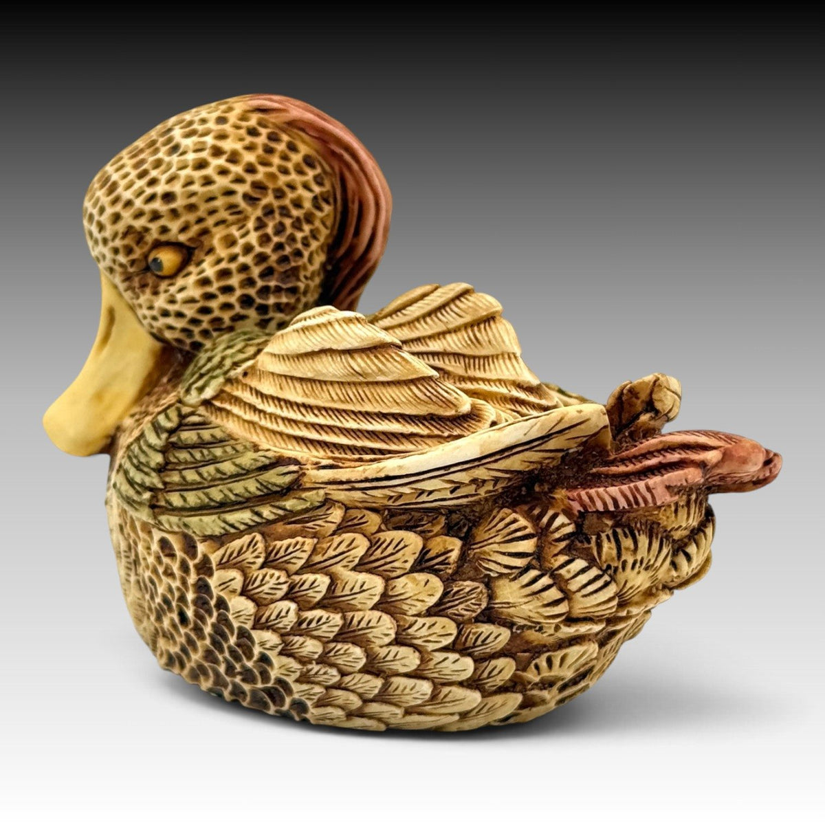 Harmony Kingdom Quiet Waters TJLDU2 Tufted Duck Box Figurine Retired