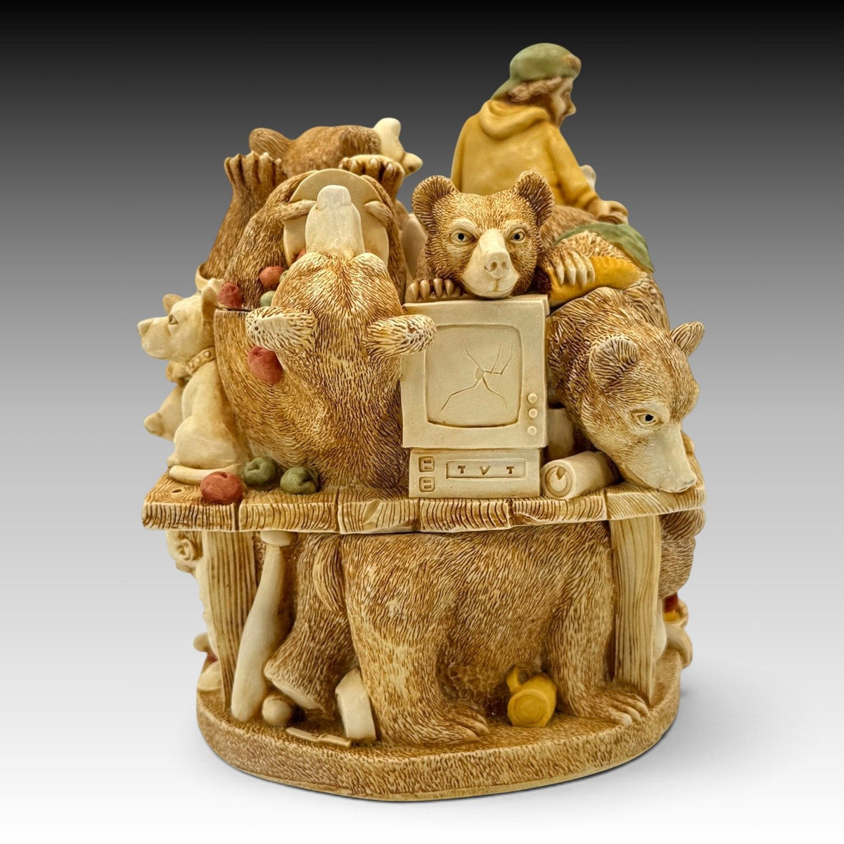 Harmony Kingdom Unbearables TJLEBE Limited Edition Bear Picnic Multi-Compartment