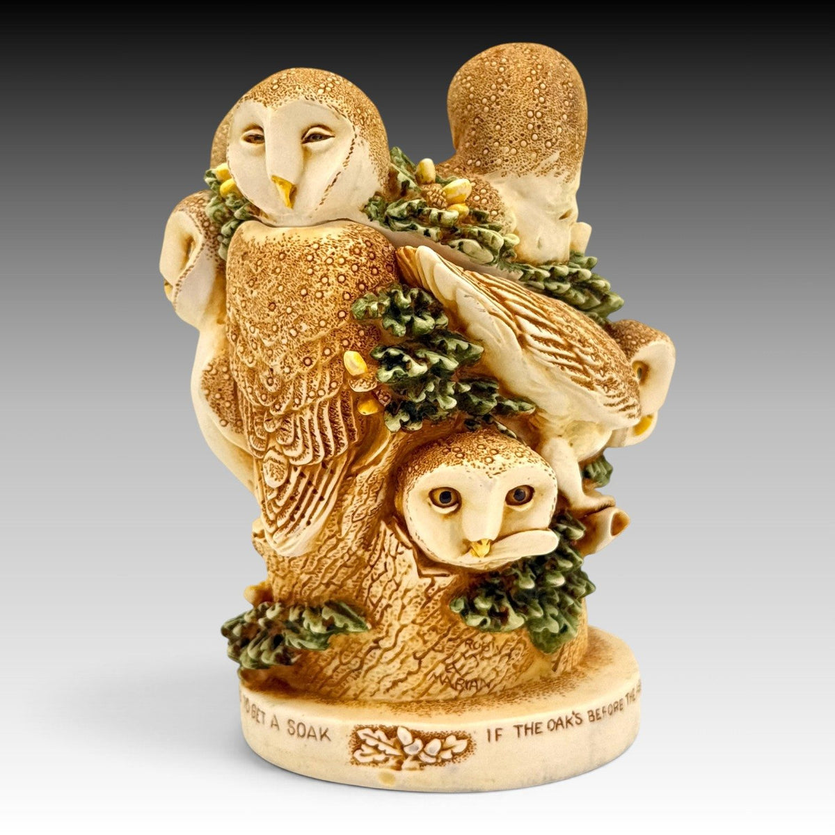 Harmony Kingdom Ivory Tower Owls Mistletoe TJLEOW Archive