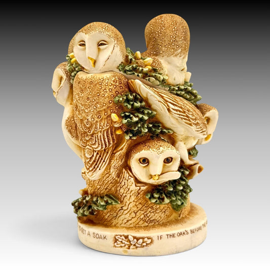 Harmony Kingdom Ivory Tower Owls Mistletoe TJLEOW Archive