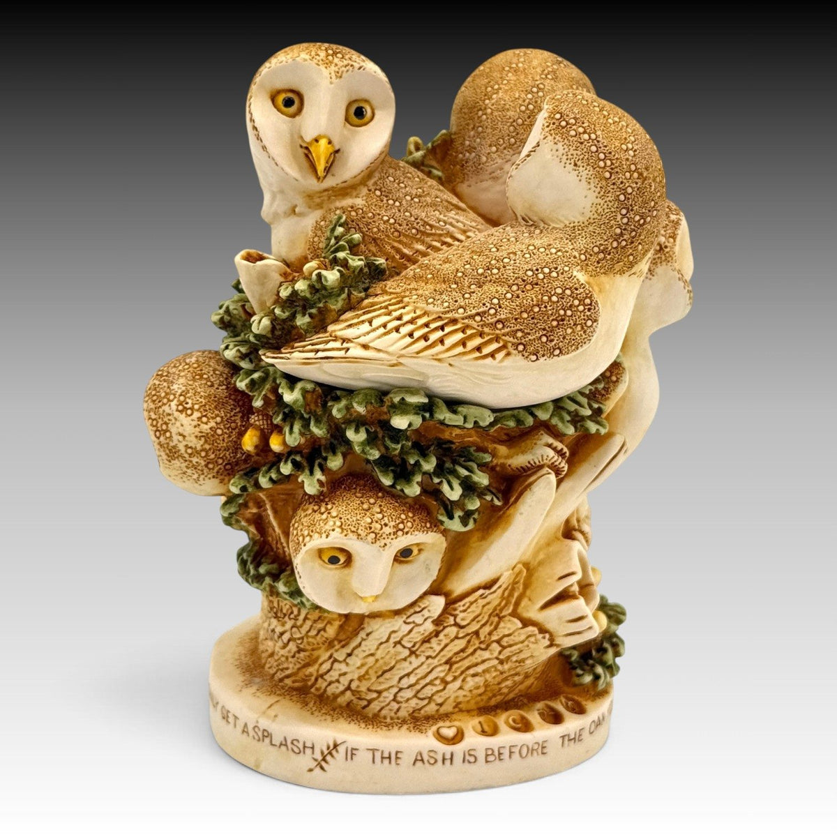Harmony Kingdom Ivory Tower Owls Mistletoe TJLEOW Archive