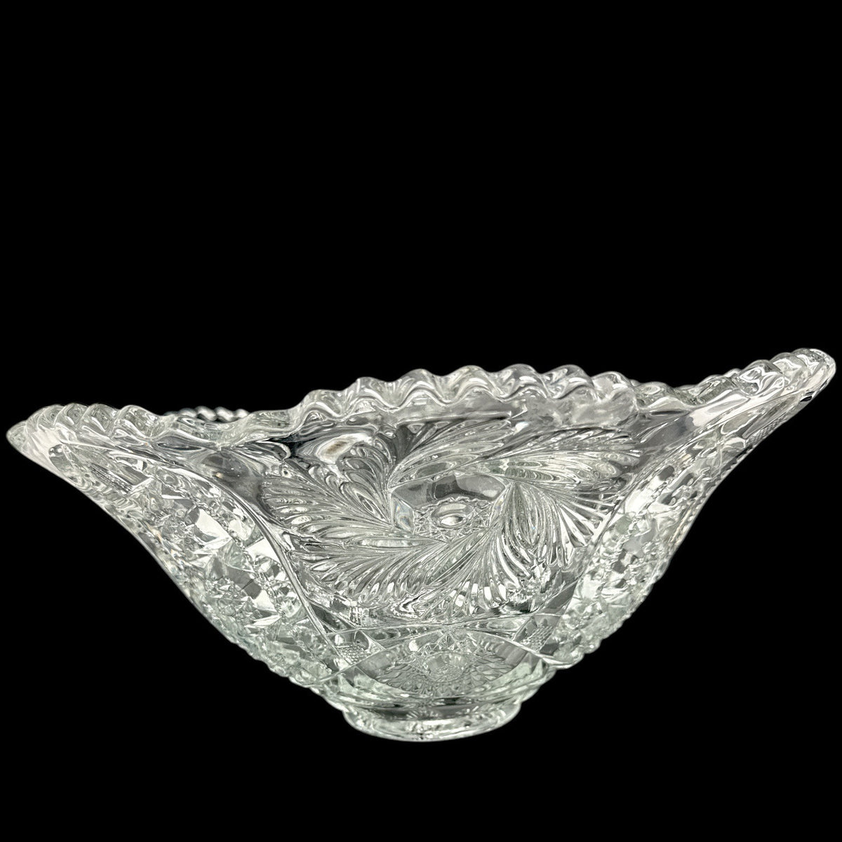 LE Smith Buttons and Daisy 15” Punch Bowl Set - 12 4.5 oz Cups & Glass Ladle